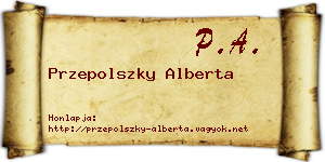 Przepolszky Alberta névjegykártya